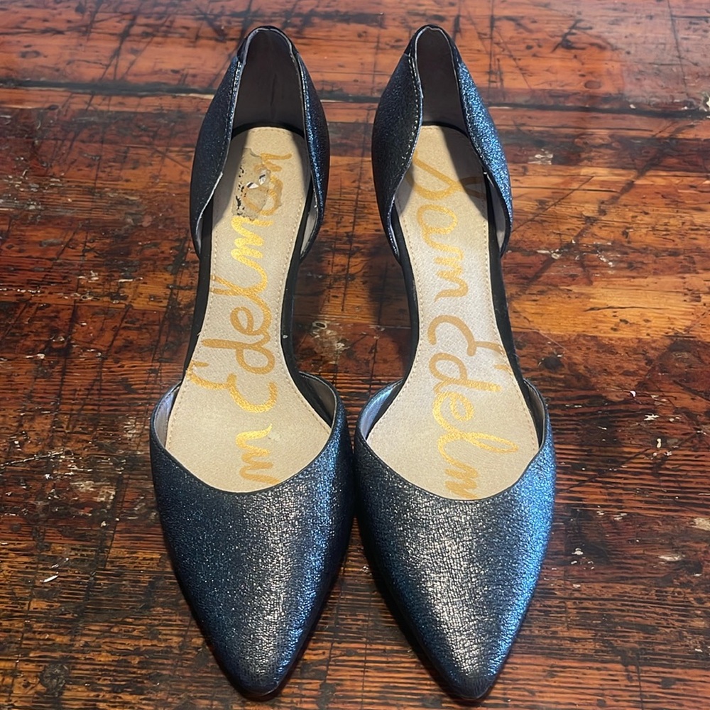 Sam Edelman black metallic Pumps